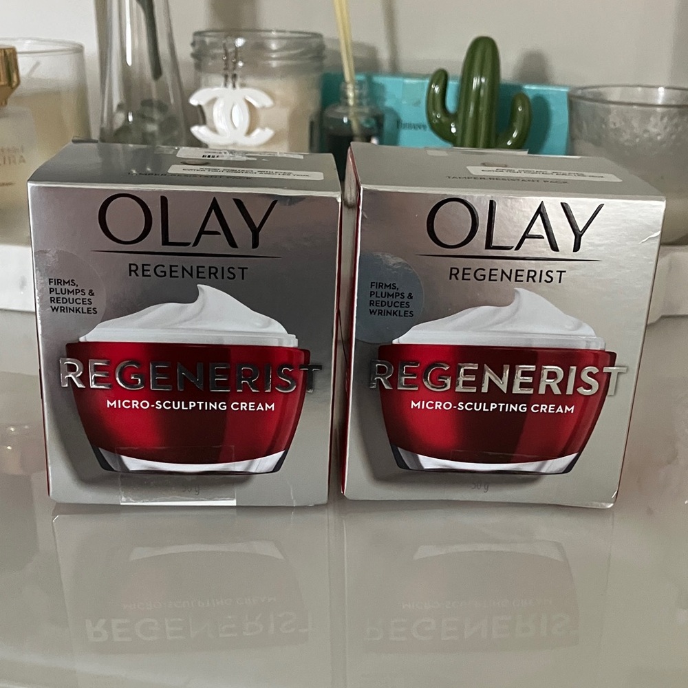 NEW 2 x 50g OLAY Regenerist Micro-Sculpting Cream